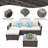 Southerland 3-Piece All-Weather PE Wicker Sectional Sofa Set Modular Outdoor Patio Furniture Seating Group with Cushions & Glass Table-1243617165