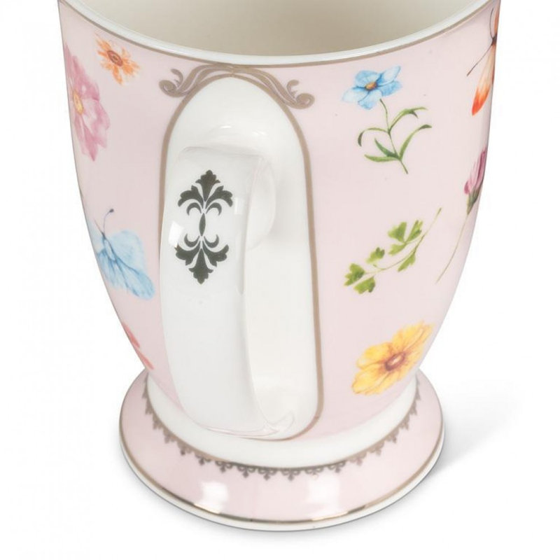 Pretty Floral Pedestal Mug