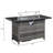 Black Propane Gas Fire Pit Table – Stainless Steel+Wicker With Volcanic Stone, 2-In-1 Outdoor Dining/Coffee Table, Patio/Backyard Party Essential-2020568984