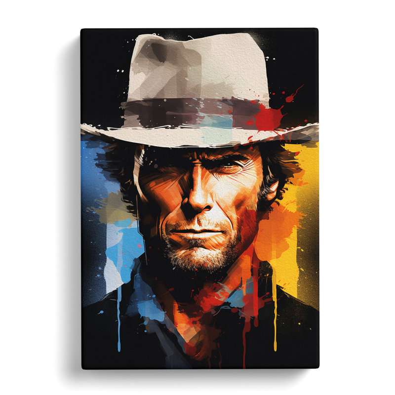 Clint Eastwood Constructivism - Wrapped Canvas, 60cm H x 40cm W x 3cm D