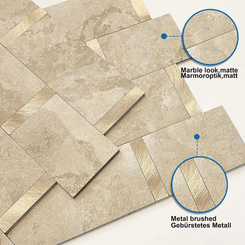 Carrelage beige rouille 10 pièces