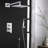 Juno Stylish Wall Mount Chrome Rain Shower Head with Hand Shower