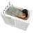 Ella Monaco 32"x52" Acrylic Soaking Walk-In-Bathtub, Left Outward Swing Door, 5 Piece Fast Fill Faucet, 2" Dual Drain