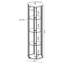 Vitrine hexagonale en verre transparent Tenley