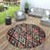 Round Claymore Ikat Indoor / Outdoor Area Rug