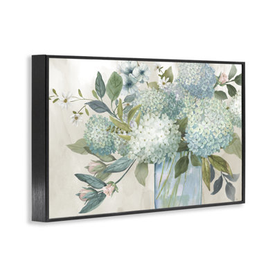 Délicat hortensias, estampe numérique, design par Nan