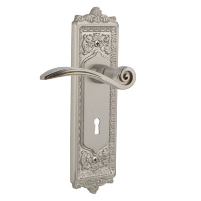 Egg & Dart Plate Double Dummy with Decorative Keyhole and Swan Lever