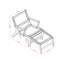 Chaise de patio avec repose-pieds Fedele