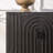 Wooden Storage Cabinet with 4 Doors, Modern Black Accent Cabinet