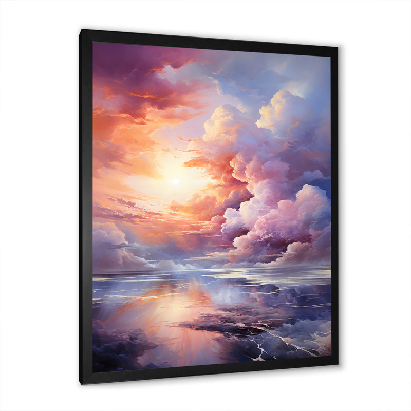 Echoes of Magical Fermament II sur toile, Cadre simple noir, H 32 po x l 16 po x P 1 po