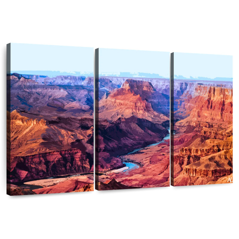 Illustration du Grand Canyon d'Alvord II, H 32 po x l 50 po