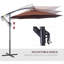 Parasol de patio en porte-à-faux inclinable 10 'avec matériau résistant aux UV et à l'eau et support robuste, brun (parasol de patio)