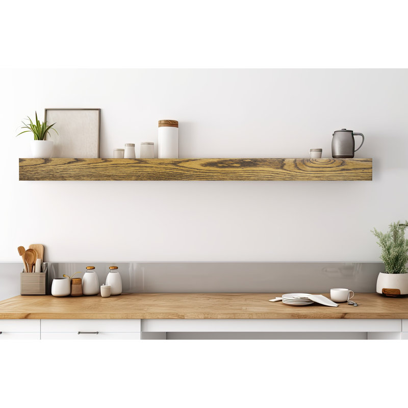 Tyringham Oak Floating Shelf, 5" H x 56" W x 8" D