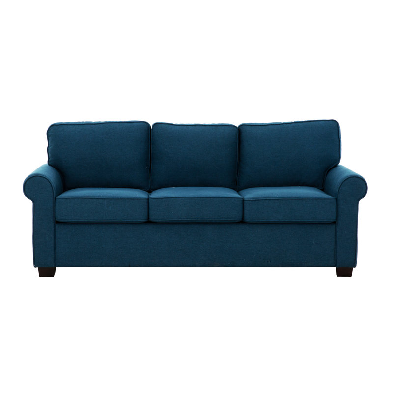 Apputhurai 80 in. Blue Queen Sleeper Sofa with USBs/Outlets