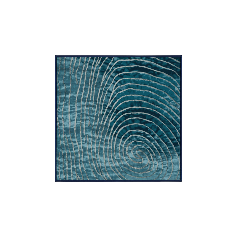 Machine Washable Gray Area Rug, Square 6'