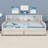 Upholstered Platform Bed With Storage And Drawers-1242455709