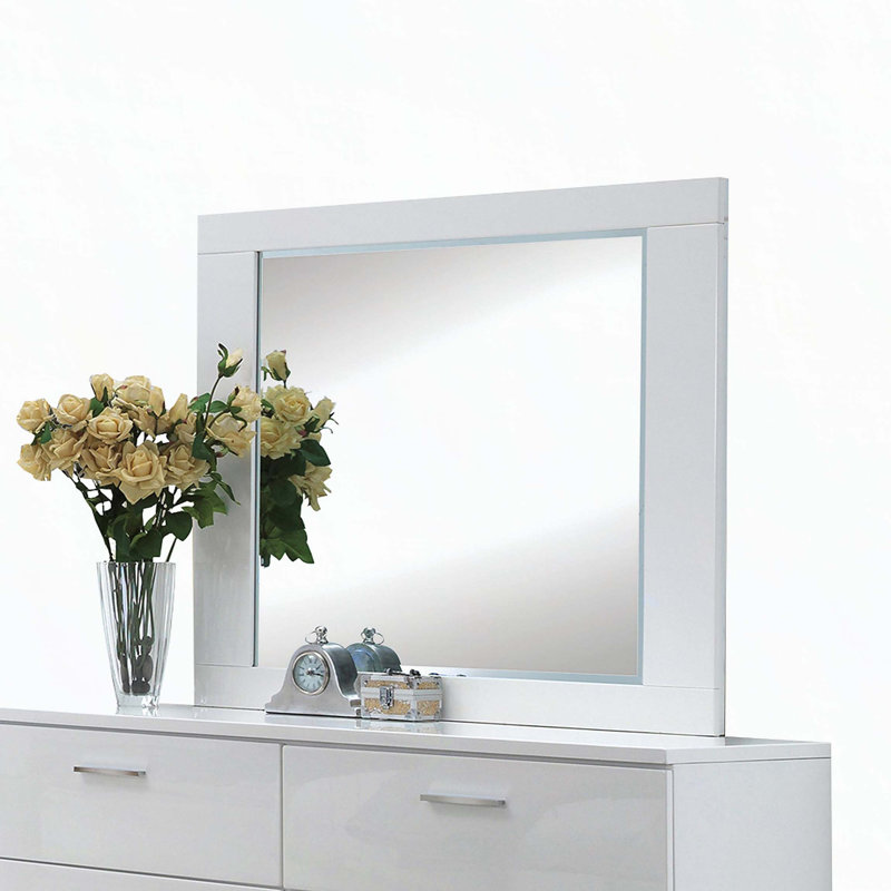 Miroir Lorimar, Blanc, Rectangulaire, 37 po x 46 po
