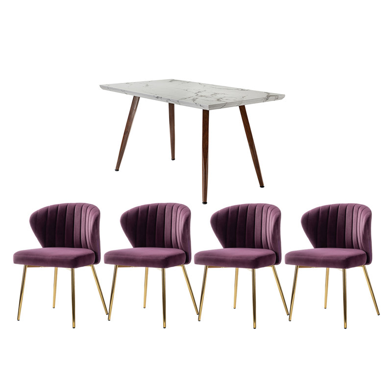 Axia 4 - Person Dining Set, Purple