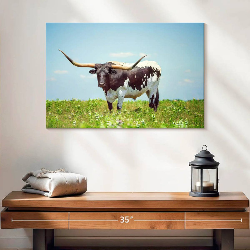Brampt Longhorn Steer, 16" H x 24" W