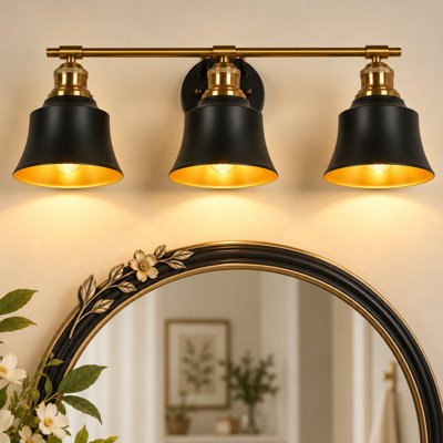 Dimmable 3-Light Bathroom Vanity Light