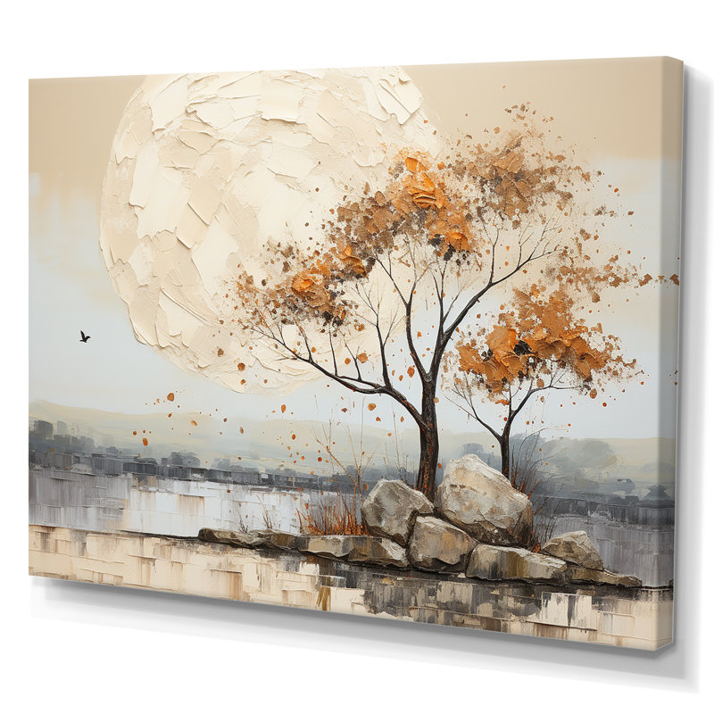 «Earthy Tones Majestic Baobab Tree II», reproduction sur toile, Toile tendue, H 16 po x l 32 po x P 1 po