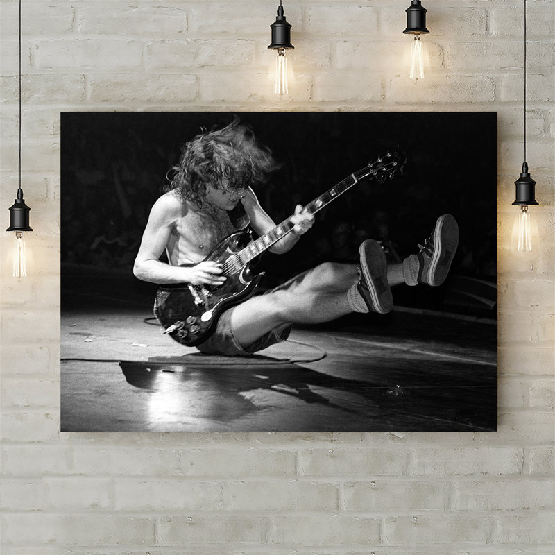 Angus ACDC Angus Young Live - Wrapped Canvas Print, 20.5cm H x 30.5cm W x 3.8cm D