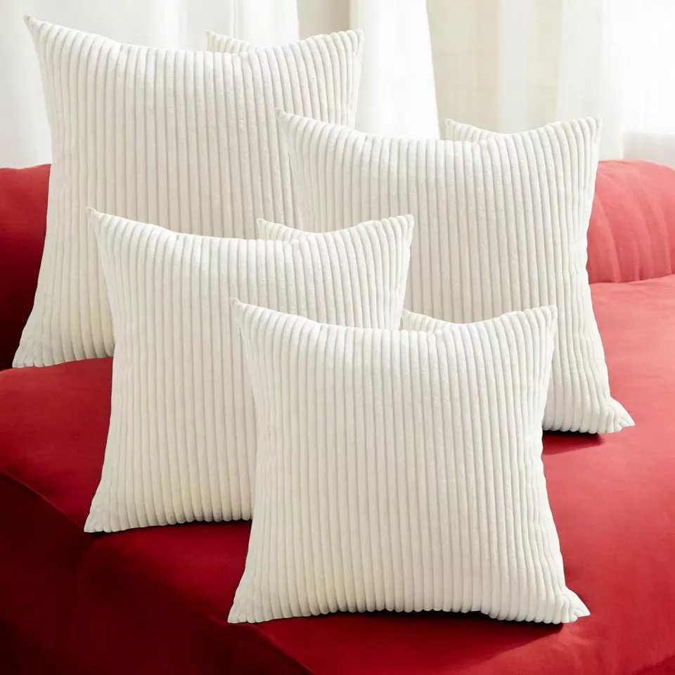 Antimo Indoor / Outdoor Cream Square Throw Cushion Cover