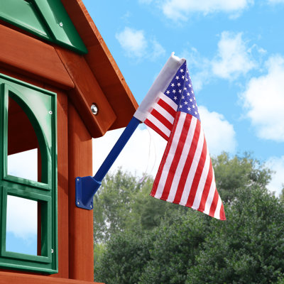 Wachapreague Double Sided 15 in. H x 12 in. W Nylon Independence Day Flag set