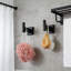 Ensemble de crochets à serviette noir mat, crochet mural pour manteau et peignoir en acier inoxydable SUS 304 pour salle de bain, cuisine et garage, conception carrée avec vis dissimulées (paquet de 4)-703599498