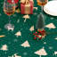 Waterproof Washable Christmas Tablecloth with Deer Pattern | Festive Polyester Cover for Dining Room, Kitchen & Holiday Parties