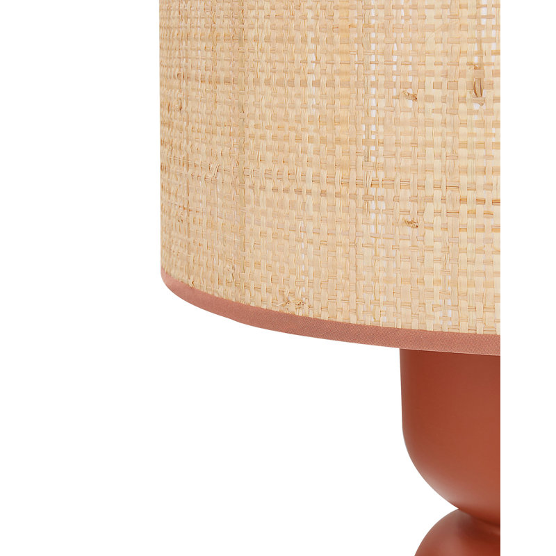 Raffia Table Lamp Red Siran, Red