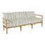 Santa Barbara 87" Wide Outdoor Teak Patio Sofa with Cushions-19669168-19669152-125804076