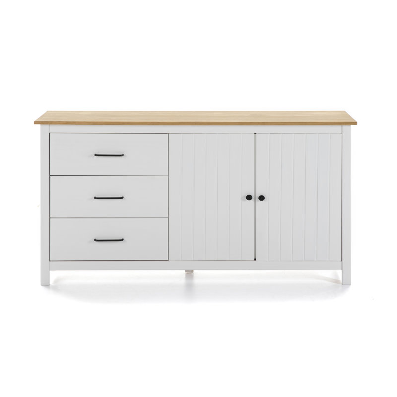 Giannini 150cm Solid Wood Sideboard, White