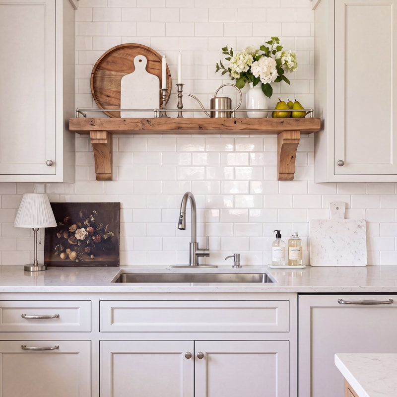 Robinet de cuisine rétractable à poignée simple avec accessoires, Nickel brossé