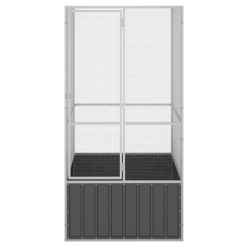 Bicester Bird Hutch, Anthracite, 211.5cm H x 111cm W x 107cm D.