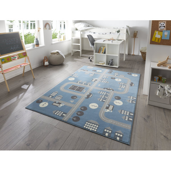 Teppich für Kinderzimmer Autostraßen: Pflegeleicht, Allergiker geeignet und  preiswert