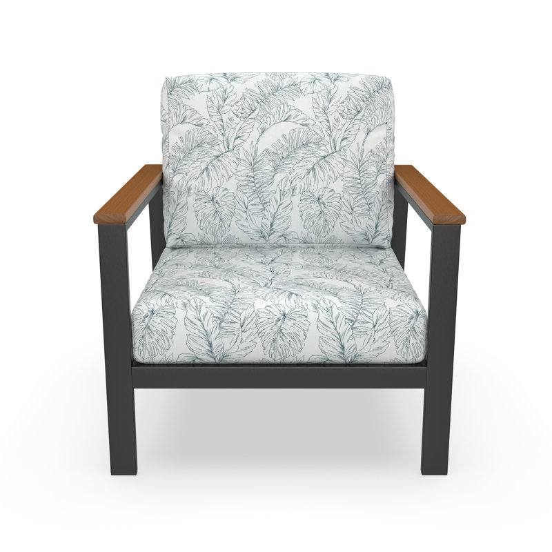 Chaise longue d'extérieur avec coussins Sunbrella® Townsend, Brun