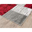 Tapis géométrique gris / rouge Pece-1716531395