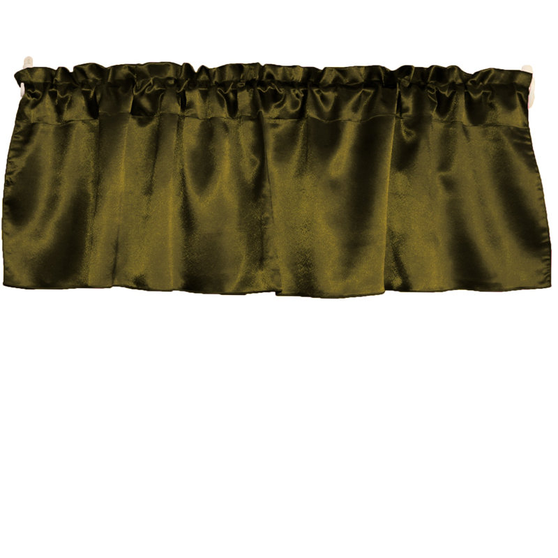 Danijah Tailored Window Valance, 58" W x 28" L, Olive