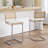 Crumley Upholstered 26" Linen Counter Stool with Rattan Cane Back and Metal Frame-572513153-595419764