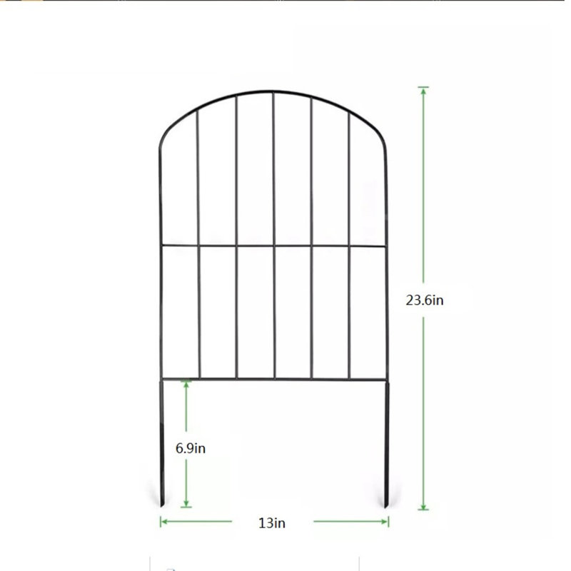 10 PC 13 pouces * 23 pouces arche de clôture de jardin en métal antirouille