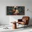 «Man in Turban and Sun Sunles with Wine in Tropical Jungle», art mural sur toile-991316349