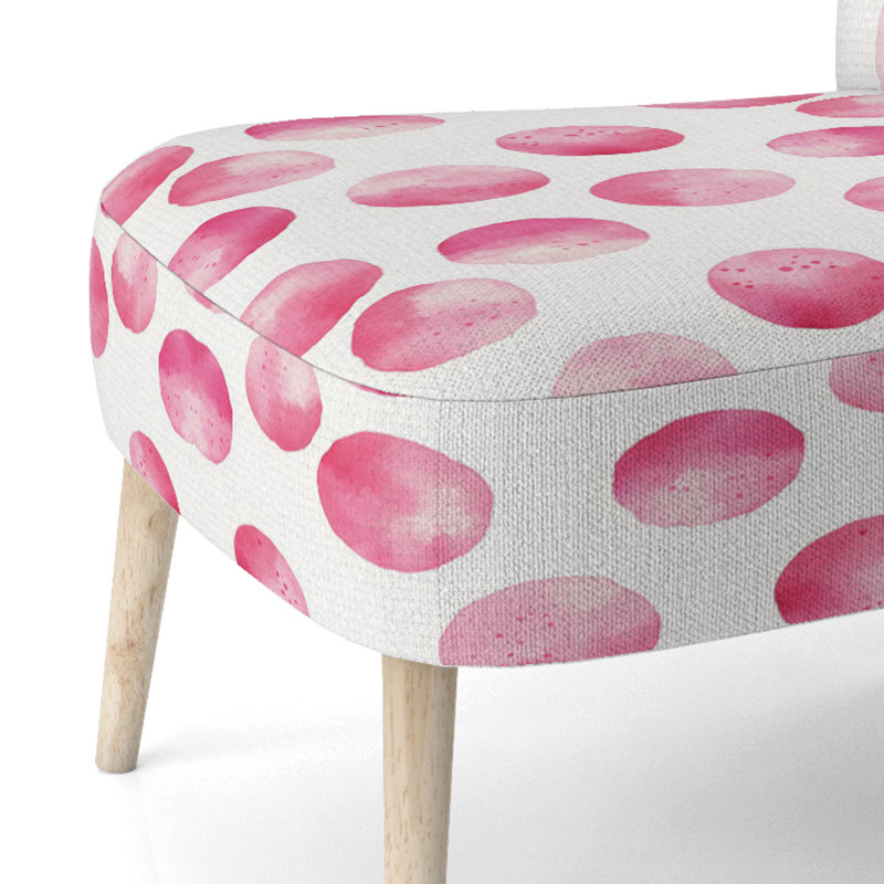 Chaise d'appoint pour filles à paillettes roses - Chaise d'appoint rose à pois scintillants, Side Chair Armless