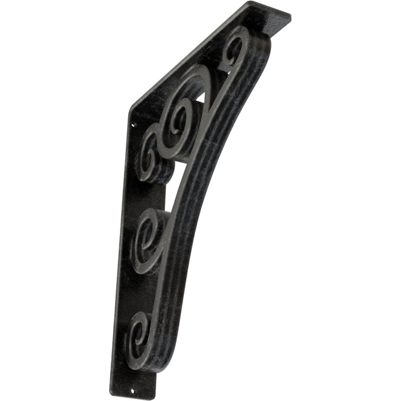 Support en fer forgé Tristan, Argent antique, H 12 po x l 2 po x P 10 po