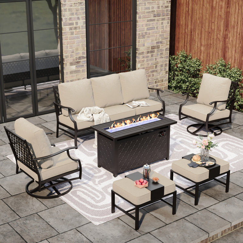 Asfand Outdoor Seating Group, Beige, Yes