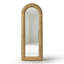 Miroir inclinable haute définition rétro en rotin