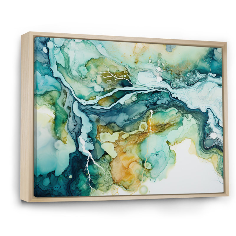 «Dreamscape Lakes Rivers», impression sur toile, H 12 po x l 20 po x P 1 po, Cadre naturel flottant