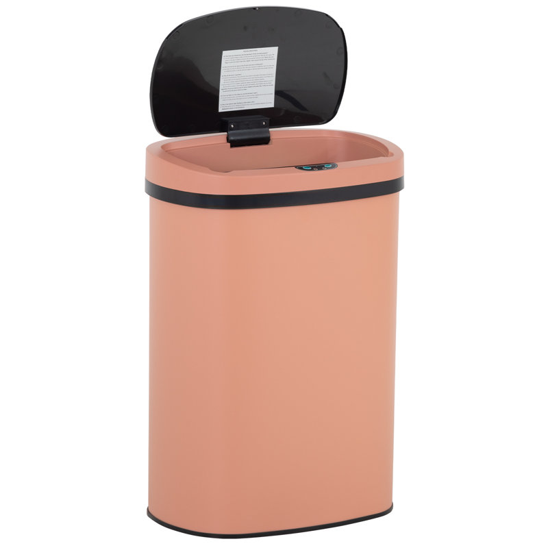 13 Gallon Touchless Red Stainless Steel Kitchen Trash Can