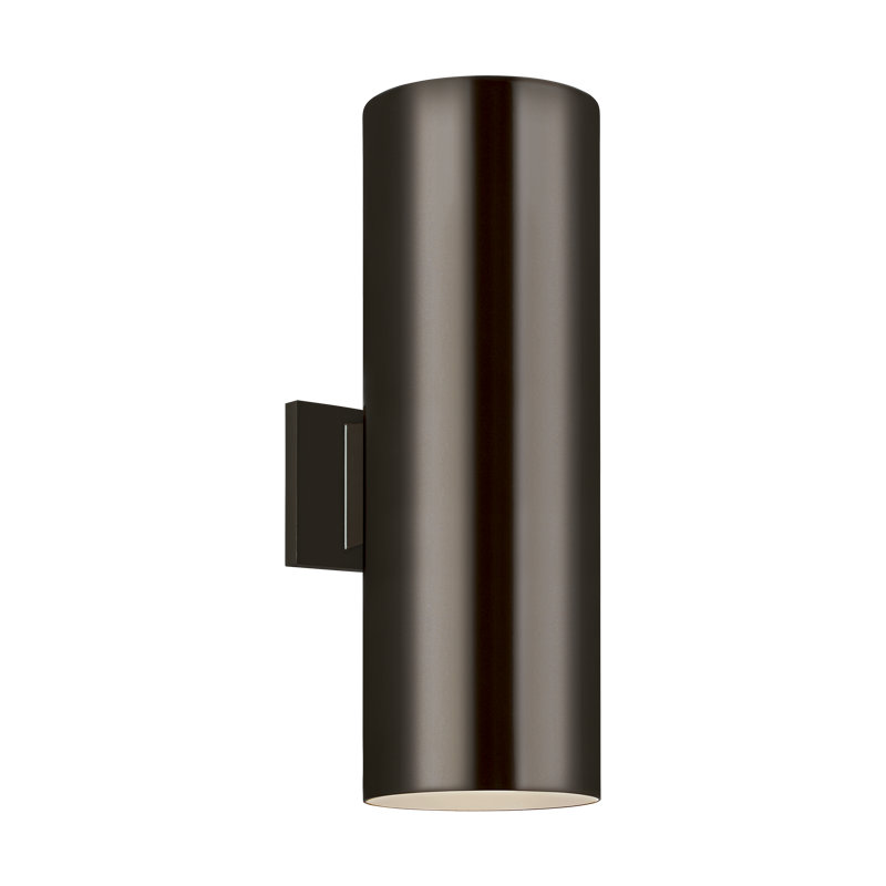 Applique murale d'extérieur à 2 ampoules Dylan, Non, Bronze, H 18,25 po x l 6 po x P 6 po