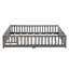 Structure de lit au sol avec porte, structure de lit plateforme en bois avec clôture-1505630956-1505630958